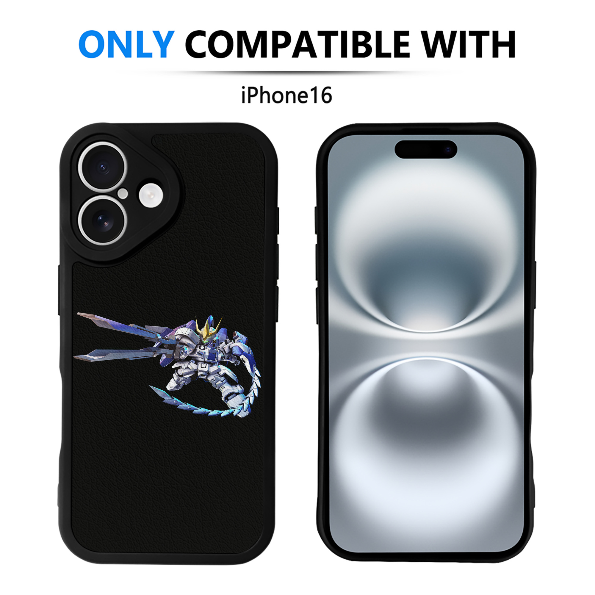 （画像用） 機動戦士ガンダム Mobile Suit Gundam 【iPhone 16シリーズ対応】シリコンスマホケース（レザー調） 材質：シリコン